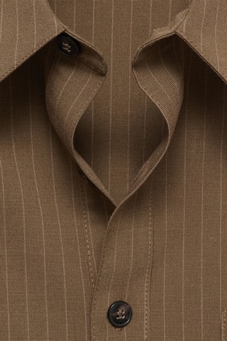 Surchemise rayures tennis - Marron