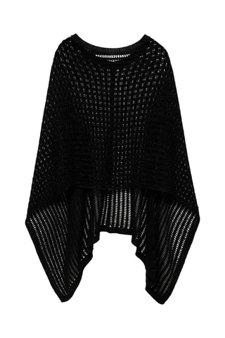 Cape crochet Lurex - Noir