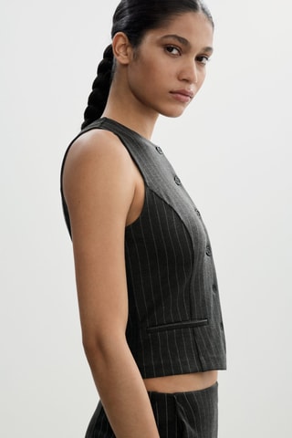 Gilet maille point de Rome - Anthracite