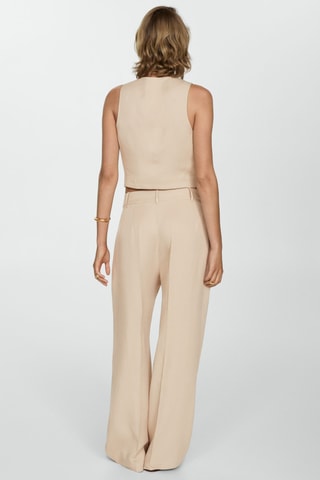 Gilet Lyocell crop - Beige