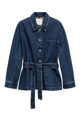 Blouson en jean nœud - Bleu