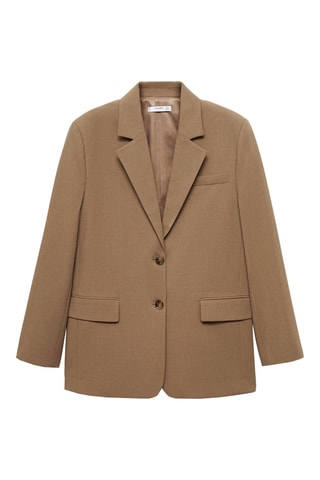 Blazer droit double boutonnage - Marron