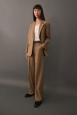Blazer droit double boutonnage - Marron