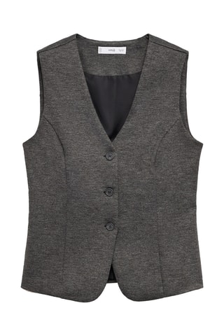 Gilet ajusté boutons - Gris