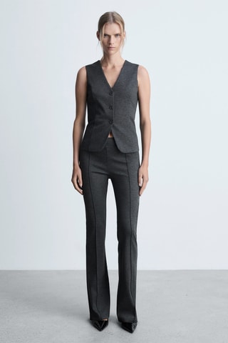Gilet ajusté boutons - Gris