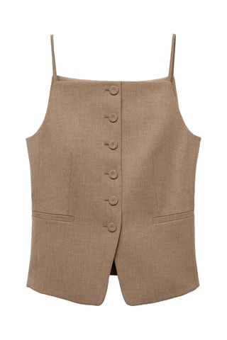 Gilet de costume laine - Beige