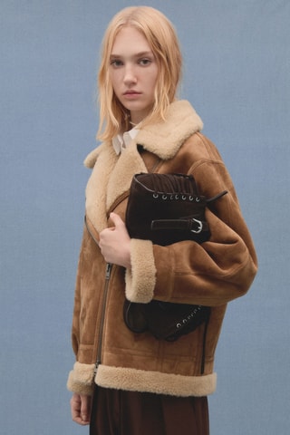 Veste double face similicuir - Marron
