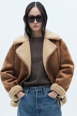 Veste double face similicuir - Marron