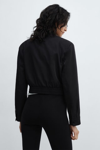 Veste crop poches - Noir