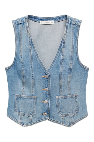 Gilet jean poches - Bleu
