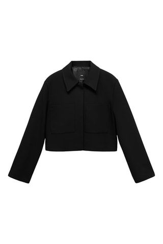 Veste crop poches - Noir