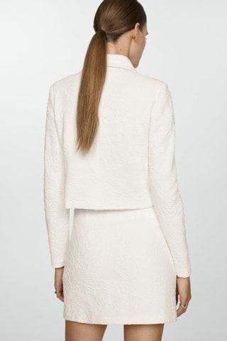 Veste texturée coton - Écru