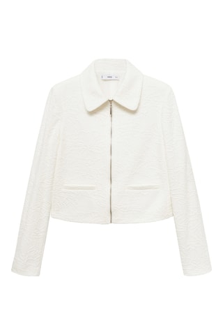 Veste texturée coton - Écru