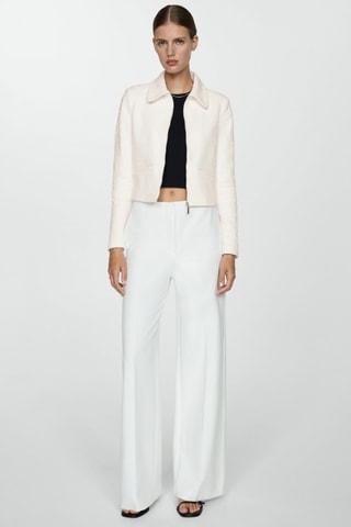 Veste texturée coton - Écru