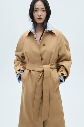 Trench ceinture coton - Beige