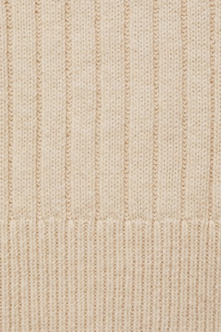Gilet maille col montant - Beige