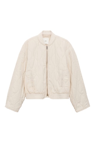 Veste bomber matelassée - Beige