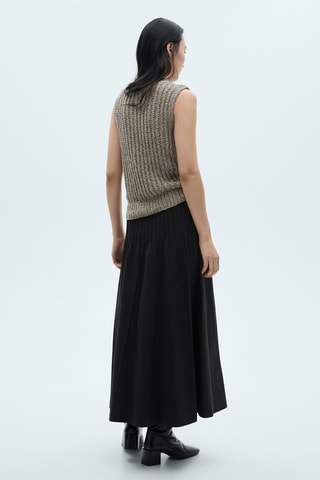 Gilet en maille ajourée Lurex - Gris