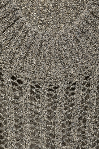 Gilet en maille ajourée Lurex - Gris