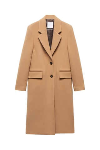 Manteau midi laine vierge - Camel