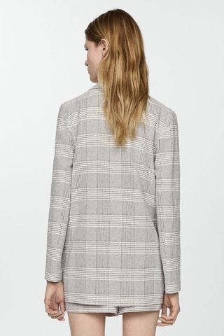 Blazer imprimé carreaux - Gris