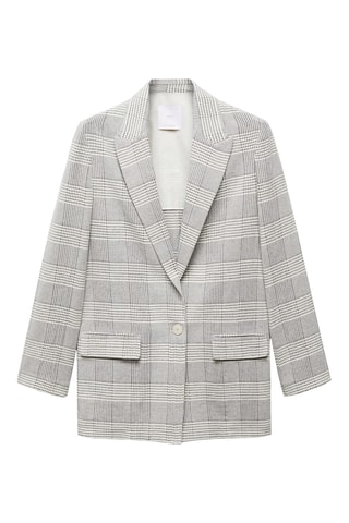 Blazer imprimé carreaux - Gris