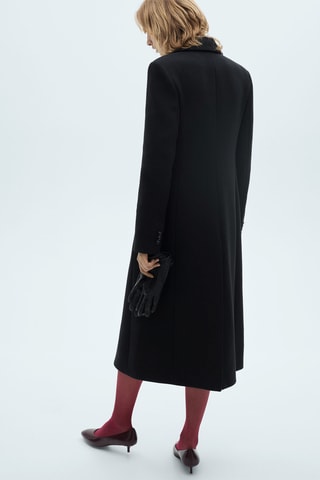 Manteau en laine structuré - Noir
