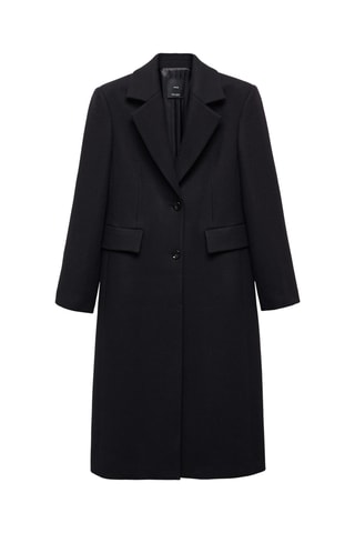 Manteau en laine structuré - Noir