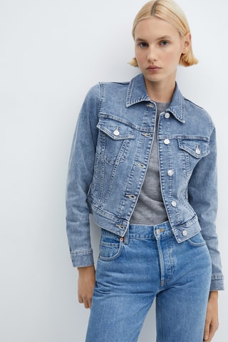Blouson jean poches - Bleu