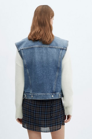Gilet denim oversize - Bleu
