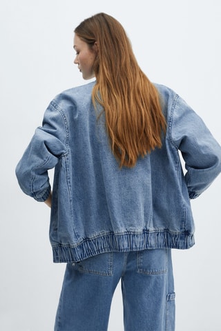 Veste bomber en jean - Bleu