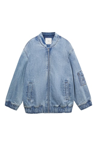 Veste bomber en jean - Bleu