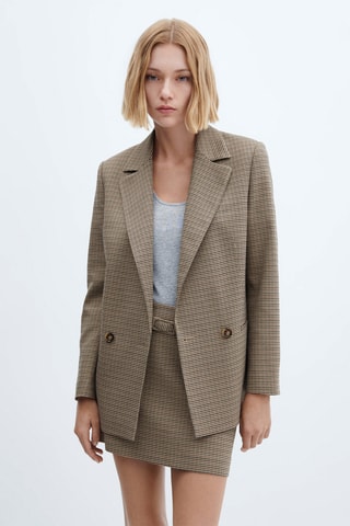 Veste croisée bouton - Beige