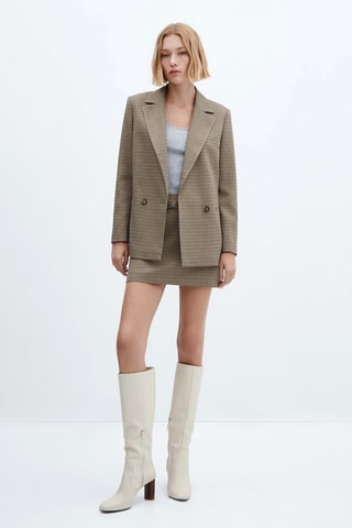 Veste croisée bouton - Beige