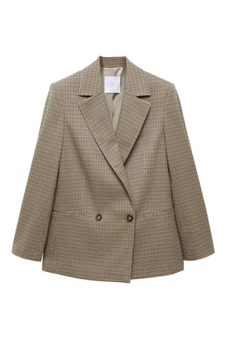 Veste croisée bouton - Beige