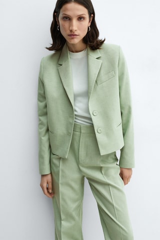 Veste crop boutons - Vert