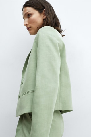Veste crop boutons - Vert