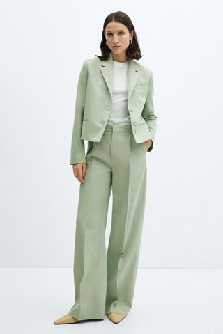 Veste crop boutons - Vert