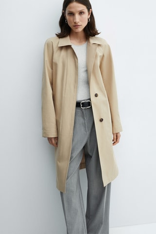 Trench coton ceinture - Beige