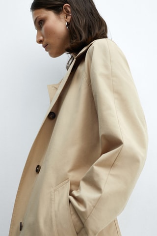 Trench coton ceinture - Beige