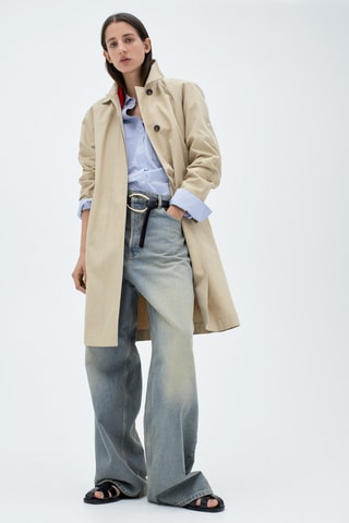 Trench coton ceinture - Beige