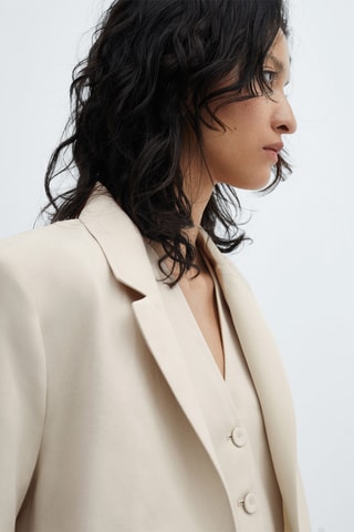 Veste costume poches - Écru
