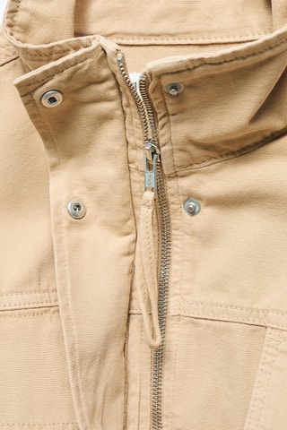 Veste crop poches - Beige