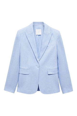 Veste costume 100% lin - Bleu