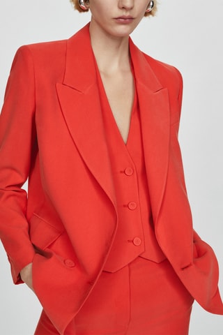 Gilet costume boutons - Corail