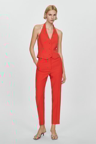 Gilet costume boutons - Corail