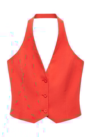 Gilet costume boutons - Corail