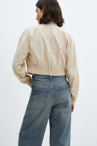 Veste bomber poche - Écru