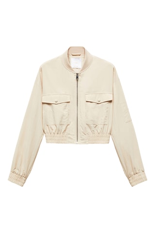 Veste bomber poche - Écru