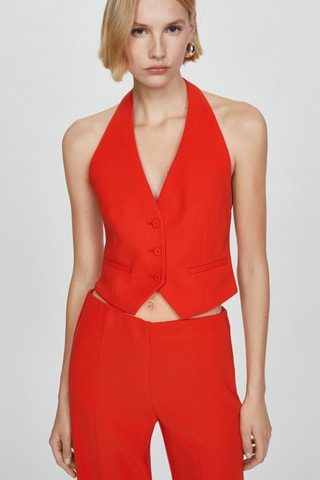 Gilet costume boutons - Corail